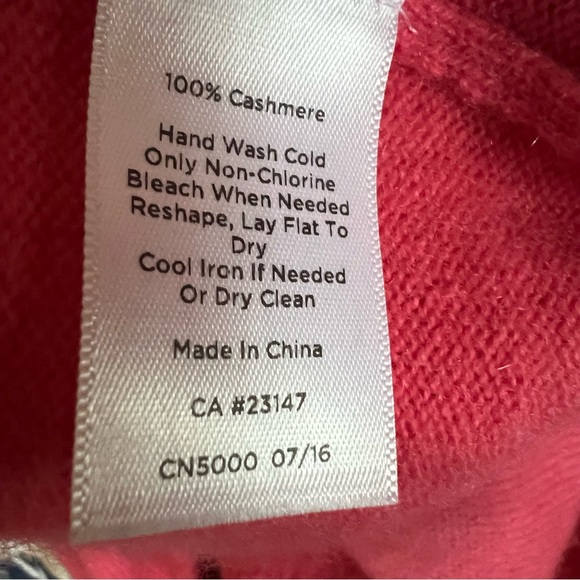 Talbots 100% Cashmere pink long sleeve petite sweater size sp - Picture 7 of 7